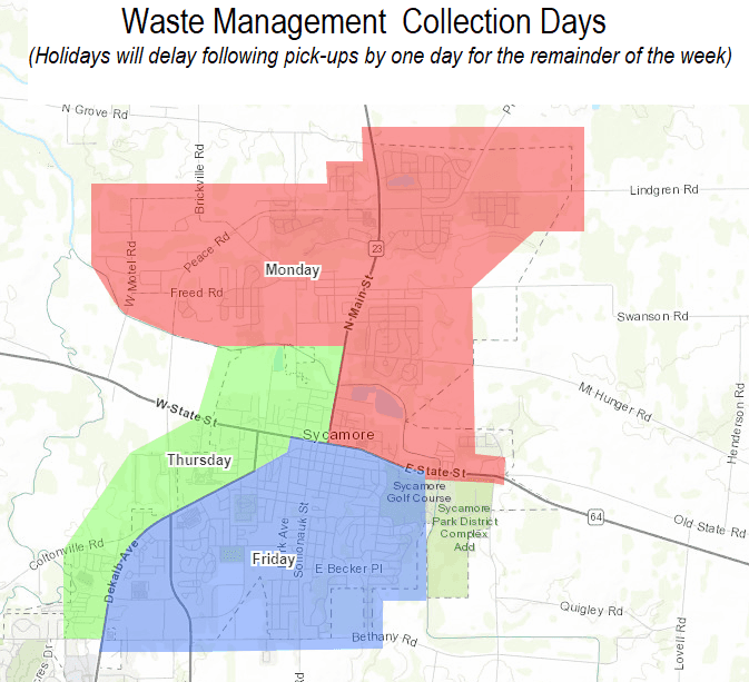 Garbage - Refuse - Recycling Collection Schedule (Waste Management)
